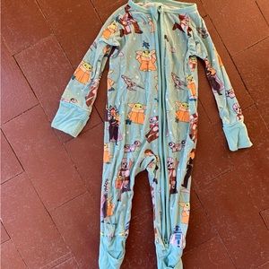 Little Sleepies Grogu and Friends zippie - 3-6mo